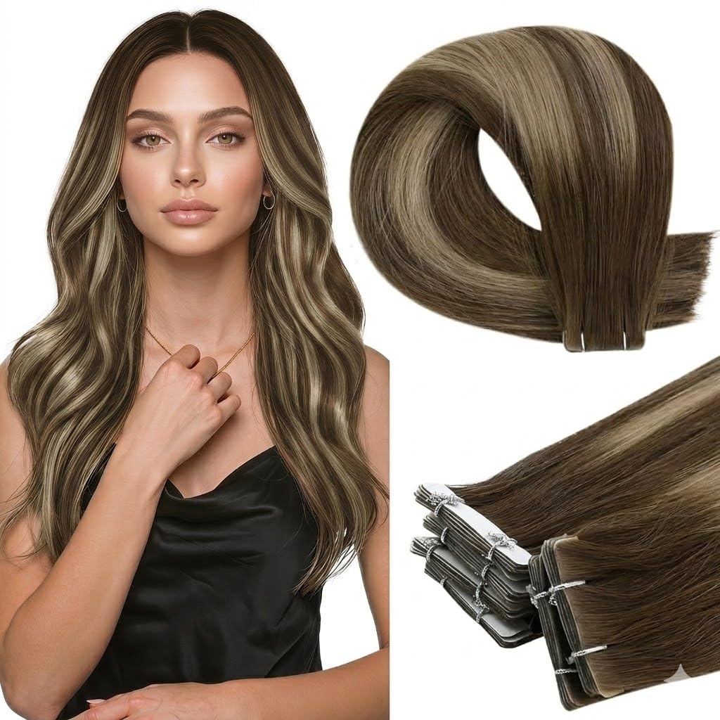 Invisible Tape In Extensions Real Hair - Full Shine Virgin Injection Tape Hair