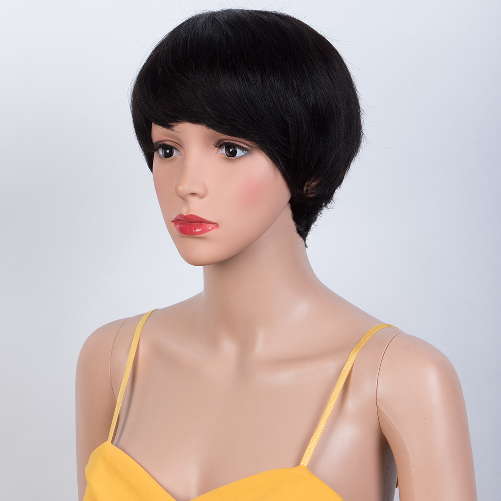 Short Straight Bob Wig Pixie C - Short Pixie Cut Wig Human Hair Cheap ulasan dan harga