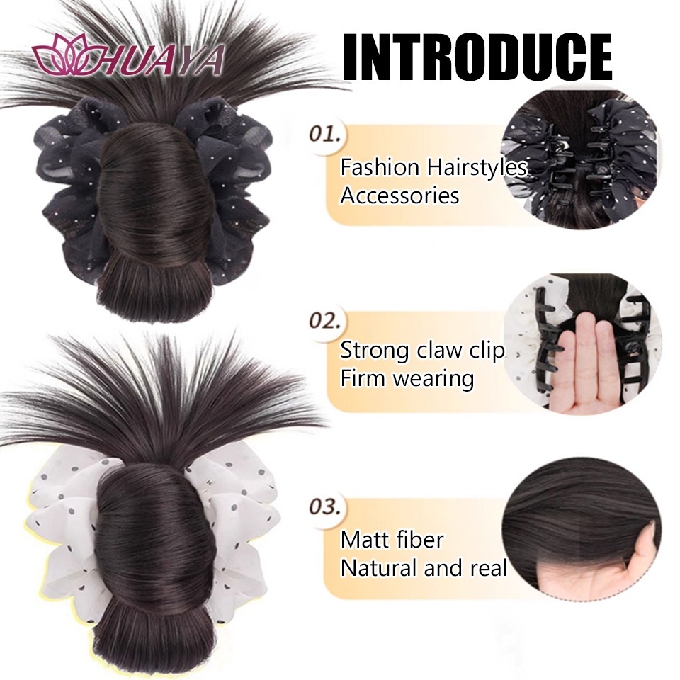 Synthetic Claw Clip Ponytail E - Claw Clip Messy Bun Hair Piece ulasan dan harga