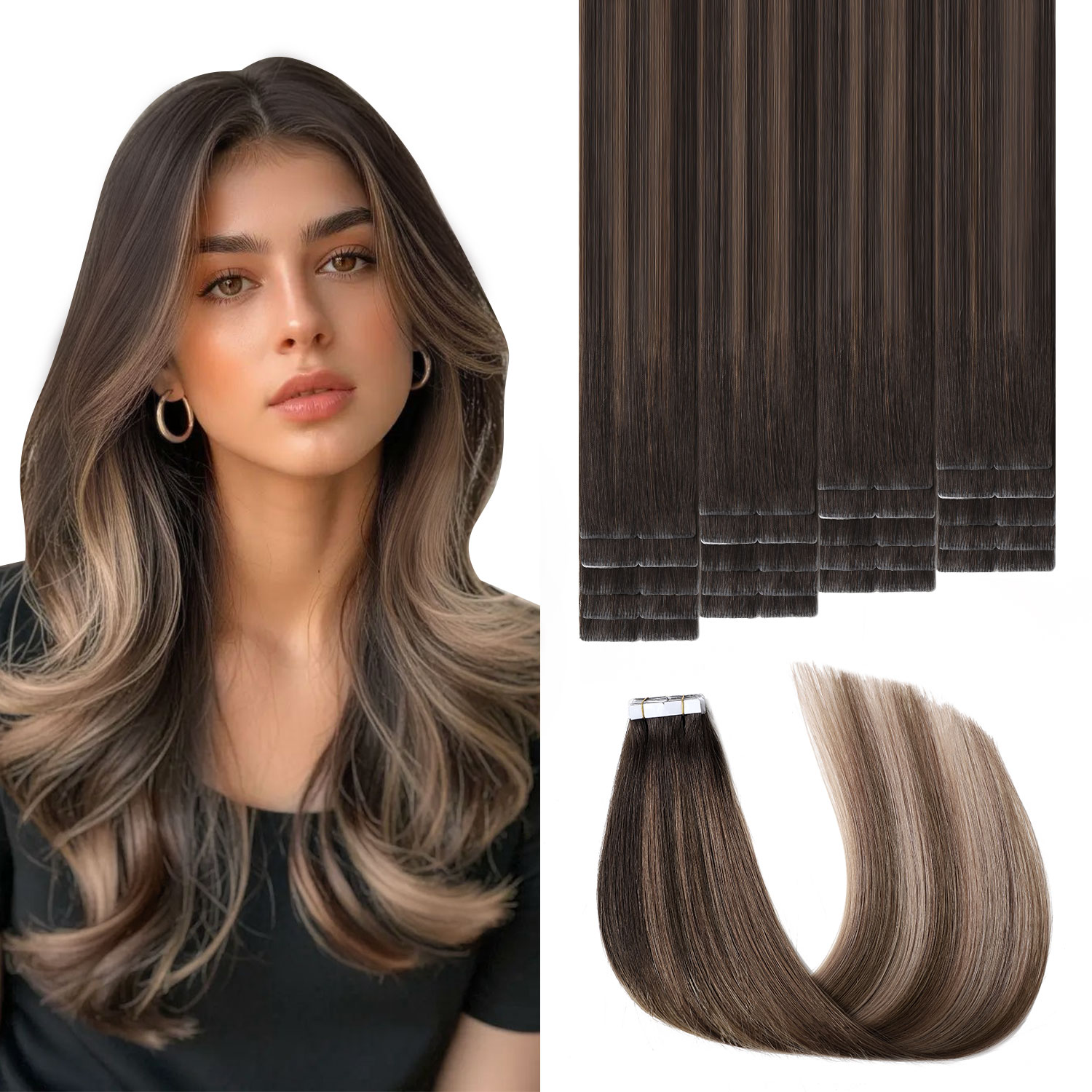 Sweetmet Invisible Tape Hair E - Invisible Tape In Extensions Real Hair ulasan dan harga