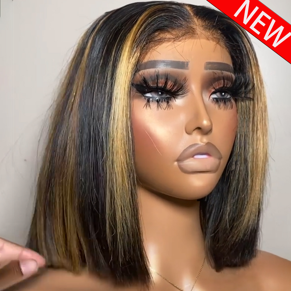 100% Human Hair Wig Highlight  - Glueless Wear And Go Human Hair Wig ulasan dan harga