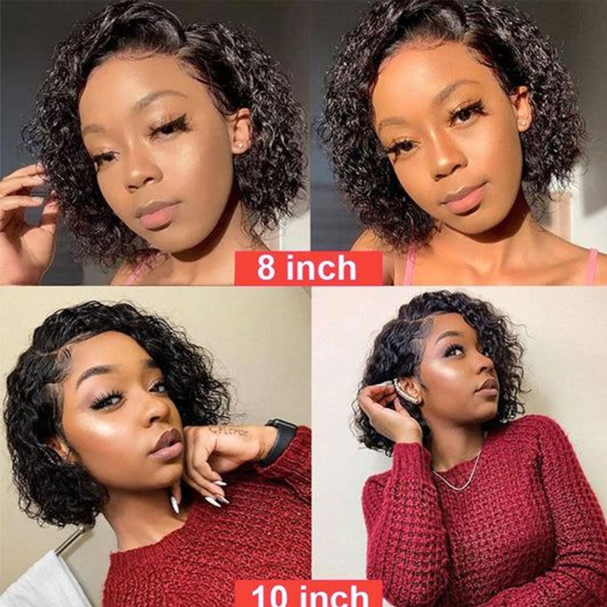 Deep Wave Wigs Human Hair 180  - Glueless Wear And Go Human Hair Wig ulasan dan harga