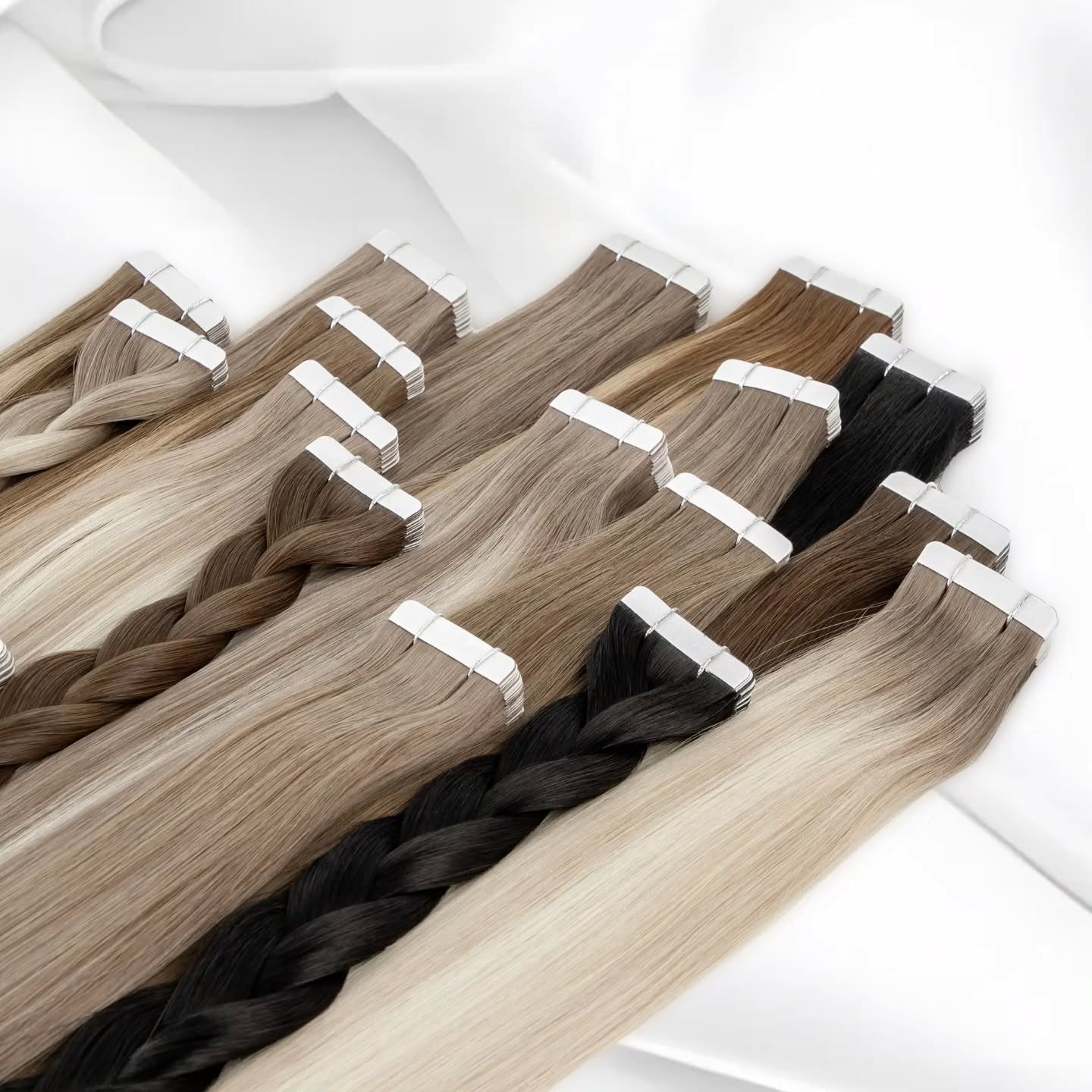 100% Remy Human Hair Straight  - Invisible Tape In Extensions Real Hair ulasan dan harga