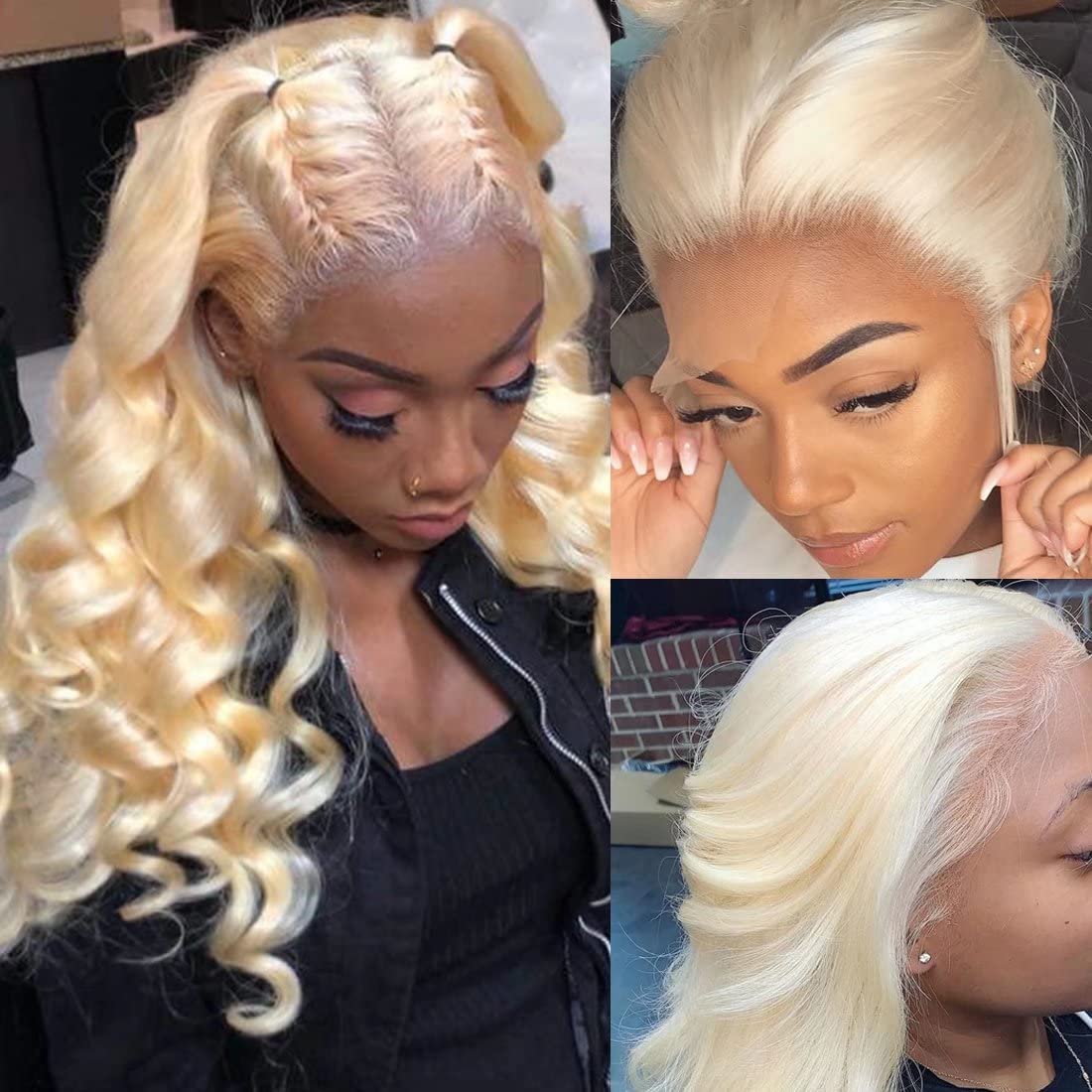 200% Density Straight Silky 61 - 613 Blonde Body Wave Lace Front Wig ulasan dan harga