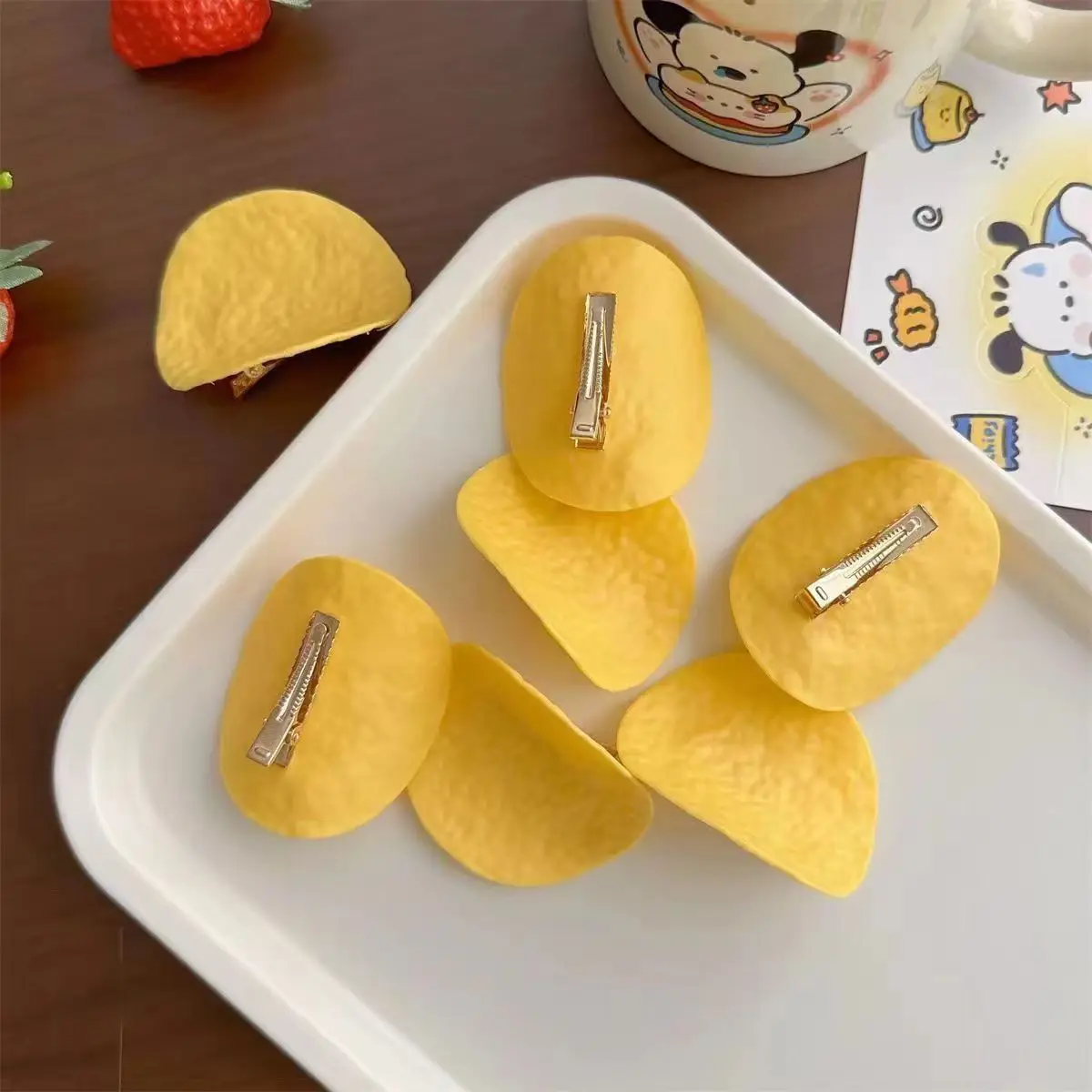 Funny potato chip hair clip cu - Hair Bundles ulasan dan harga